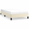 vidaXL Estrutura de cama 90x190 cm couro artificial cor creme
