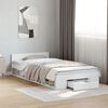 vidaXL Estrutura de cama c/ gaveta 90x200 cm derivados madeira branco