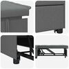 vidaXL Sof&aacute;-cama retr&aacute;til Cinza Escuro 194 x 50 x 82 cm Contraplacado