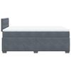 vidaXL Cama boxspring com colch&atilde;o 120x190 cm veludo cinzento-escuro