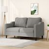 vidaXL Sof&aacute; de 2 lugares em tecido 140 cm cinzento-escuro