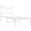 vidaXL Estrutura de cama sem colch&atilde;o com cabeceira 75x190 cm branco