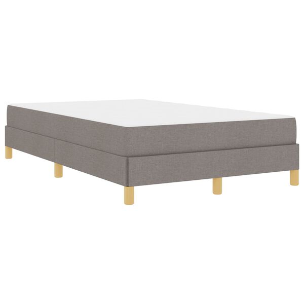 vidaXL Cama Box com colch&atilde;o Cinzento-acastanhado 120 x 190 cm tecido
