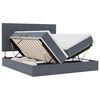 vidaXL Cama de Armazenamento LED com Colch&atilde;o Cinzento-Escuro