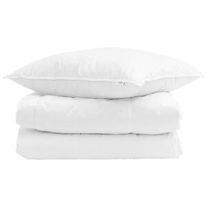 vidaXL Edredom de Ver&atilde;o Simples 2 pcs Branco Pena de ganso