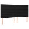 vidaXL Cabeceira Preta 180x5x118/128 cm Tecido