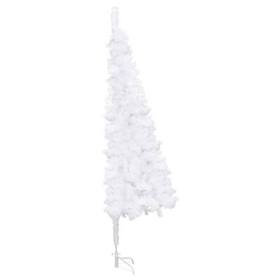 vidaXL Árvore de Natal artificial de canto 210 cm PVC branco