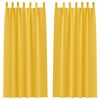 vidaXL Cortinas Blackout com Argolas 2 unid. Amarelo-Mostarda