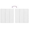 vidaXL Tela de Banho Opaco 132 x 140 cm Alum&iacute;nio & Painel PP