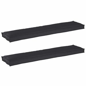 vidaXL Conjunto de Almofadas para Palete 2 pcs Preto 180 x 40 x 8 cm