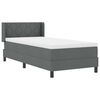 vidaXL Cama Box com colch&atilde;o Cinza Escuro 200 x 100 cm Poli&eacute;ster