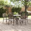 vidaXL Conjunto de Jantar para Jardim 7 pcs Bronze Alum&iacute;nio