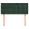 vidaXL Cabeceira de cama veludo 100x5x78/88 cm verde-escuro