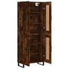 vidaXL Armário alto 69,5x34x180 cm madeira processada carvalho fumado