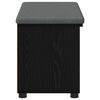 vidaXL Banco de Hall com almofada Liso Carvalho Preto 80 x 38 x 46 cm