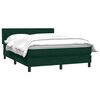 vidaXL Cama com molas/colch&atilde;o 160x220 cm veludo verde-escuro