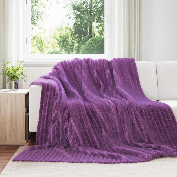 vidaXL Cobertor Roxo 270 x 240 cm L&atilde;
