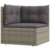 vidaXL 6 pcs conjunto lounge de jardim c/ almofad&otilde;es vime PE cinzento