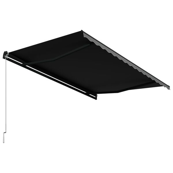 vidaXL Toldo retr&aacute;til manual 450x300 cm antracite