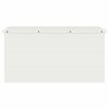 vidaXL Caixa de Armazenamento Externa Branco 100 x 50,5 x 50 cm A&ccedil;o