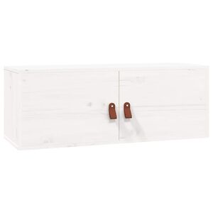 vidaXL Arm&aacute;rio de parede 80x30x30 cm madeira de pinho maci&ccedil;a branco