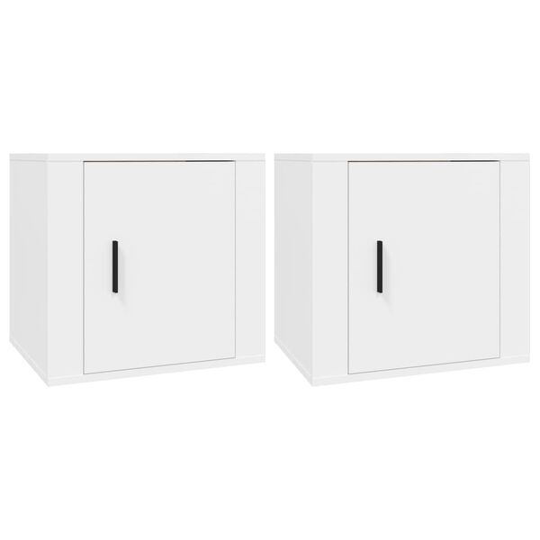 vidaXL Mesas de cabeceira 2 pcs 50x39x47 cm branco