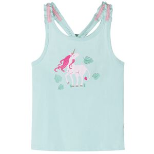 vidaXL T-shirt de al&ccedil;as para crian&ccedil;a menta-claro 116
