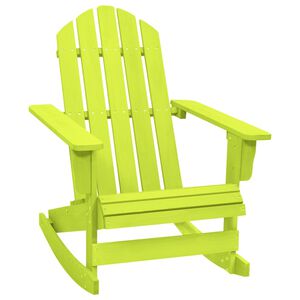 vidaXL Cadeira Adirondack de baloi&ccedil;ar p/ jardim abeto maci&ccedil;o verde
