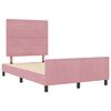 vidaXL Cama Box com cabeceira Rosa 120 x 200 cm Veludo