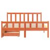vidaXL Cama sem colch&atilde;o 150x200 cm madeira pinho maci&ccedil;a castanho-mel