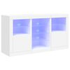 vidaXL Aparador com luzes LED 123x37x67 cm branco