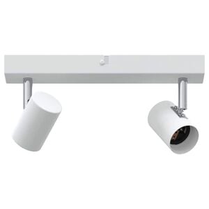 vidaXL Foco de teto com holofotes Branco 26 x 6,5 x 11,5 cm Metal