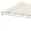 vidaXL Toldo autom&aacute;tico independente 450x350 cm cor creme