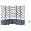 vidaXL Vaso de Jardim 5 unid. Cinzento-claro 120 x 120 x 142 cm PP
