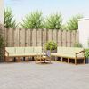 vidaXL Conjunto de Sof&aacute;s para Exterior 9 pcs Natural e Creme