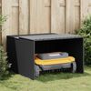 vidaXL Garagem para cortador de relva 86x90x52/57 cm vime PE preto