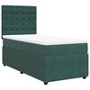 vidaXL Cama com molas/colch&atilde;o 80x200 cm veludo verde-escuro