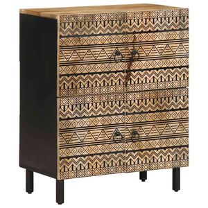 vidaXL Aparador 60x33,5x75 cm madeira de mangueira &aacute;spera maci&ccedil;a