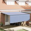 vidaXL Toldo Retr&aacute;til Azul e Branco 400 &times; 300 cm Poli&eacute;ster e Alum&iacute;nio