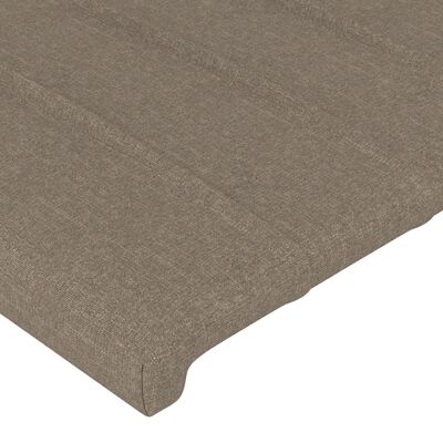 vidaXL Cabeceira cama abas tecido 103x23x118/128 cm cinza-acastanhado