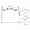 vidaXL Persiana de enrolar 145x130 cm largura tecido 141,6cm poli&eacute;ster