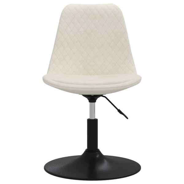 vidaXL Cadeiras de jantar girat&oacute;rias 6 pcs veludo cor creme