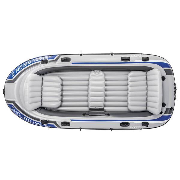 Intex Conj. barco insufl&aacute;vel Excursion 5 c/ motor de corrico e suporte