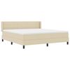 vidaXL Cama Box com colch&atilde;o com cabeceira Creme 200 x 180 cm tecido