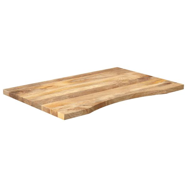 vidaXL Tampo de mesa com curva 100x50x2,5 cm mangueira áspera maciça