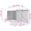 vidaXL Canil de exterior com teto 2x6x2,5 m a&ccedil;o galvanizado prateado