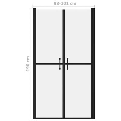 vidaXL Porta de duche ESG opaco (98-101)x190 cm