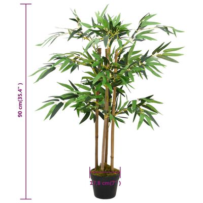 vidaXL Planta de bambu artificial Twiggy com vaso 90 cm