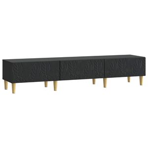 vidaXL Gabinete para TV 147 x 34,5 x 30 cm Preto Derivados de Madeira