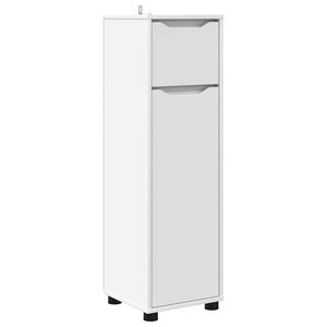 vidaXL Arm&aacute;rio de Banheiro com gaveta Manual Branco 30,5 x 30 x 101 cm